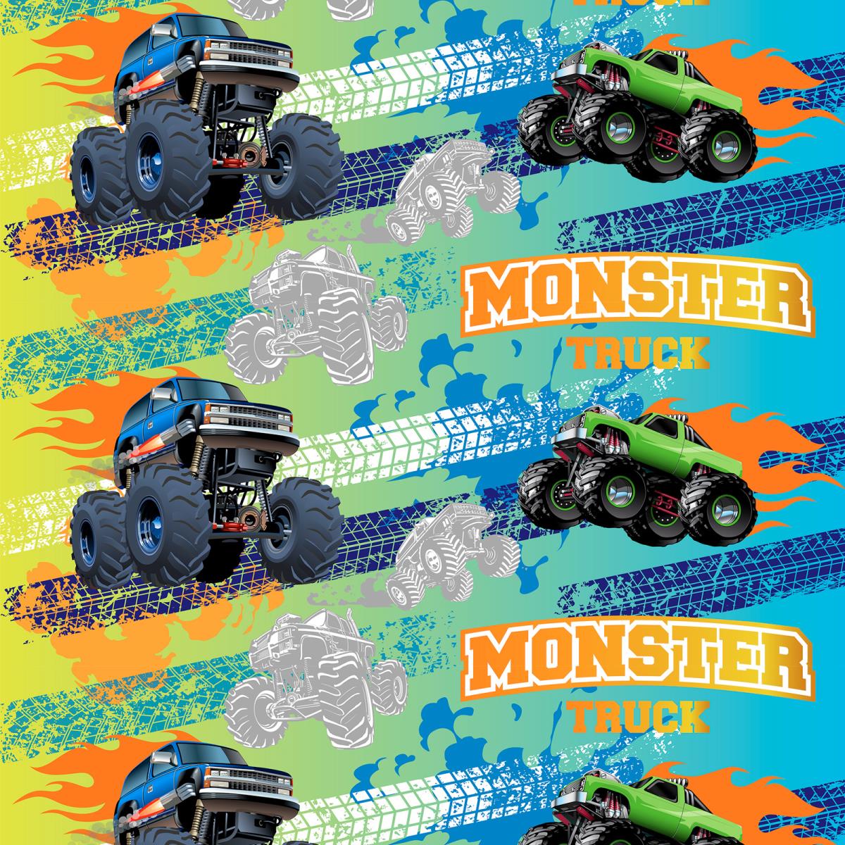 Бязь Премиум 150 см наб рис.13087-1 Монстр трак - 1