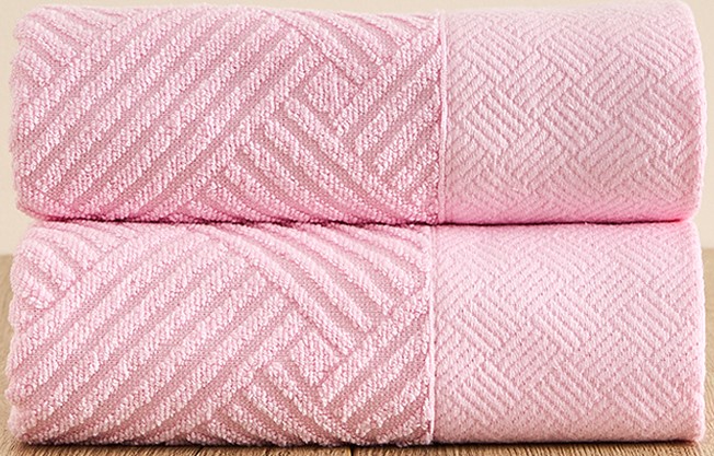 Полотенце махровое FLOOX бордюр Венера, розовый - 0