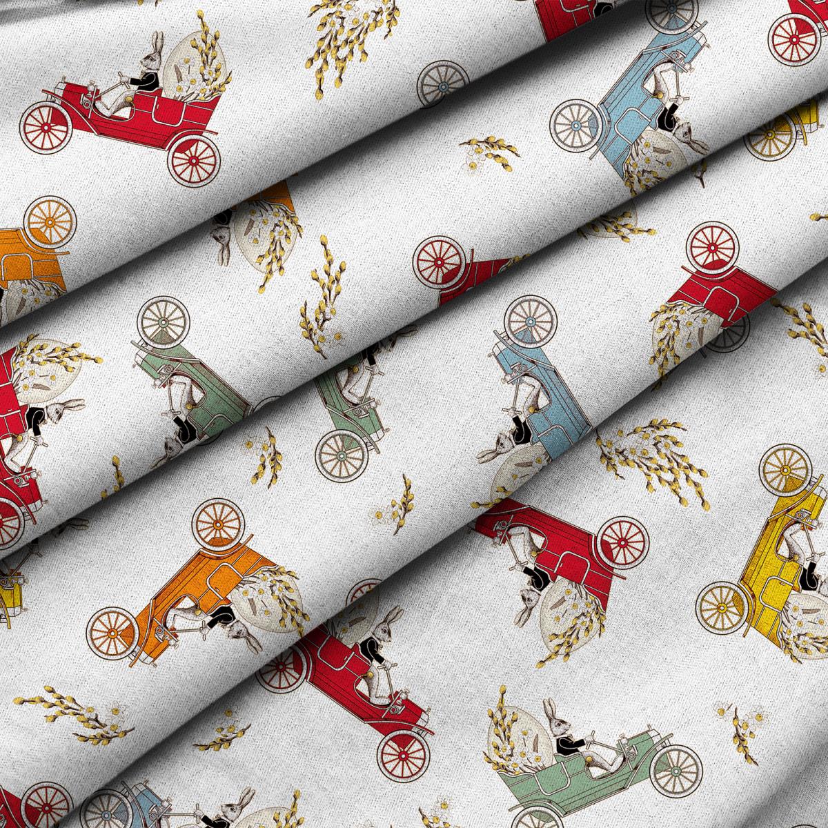 Скатерть рогожка Mia Cara рис.30251-1 Зайцы - 1