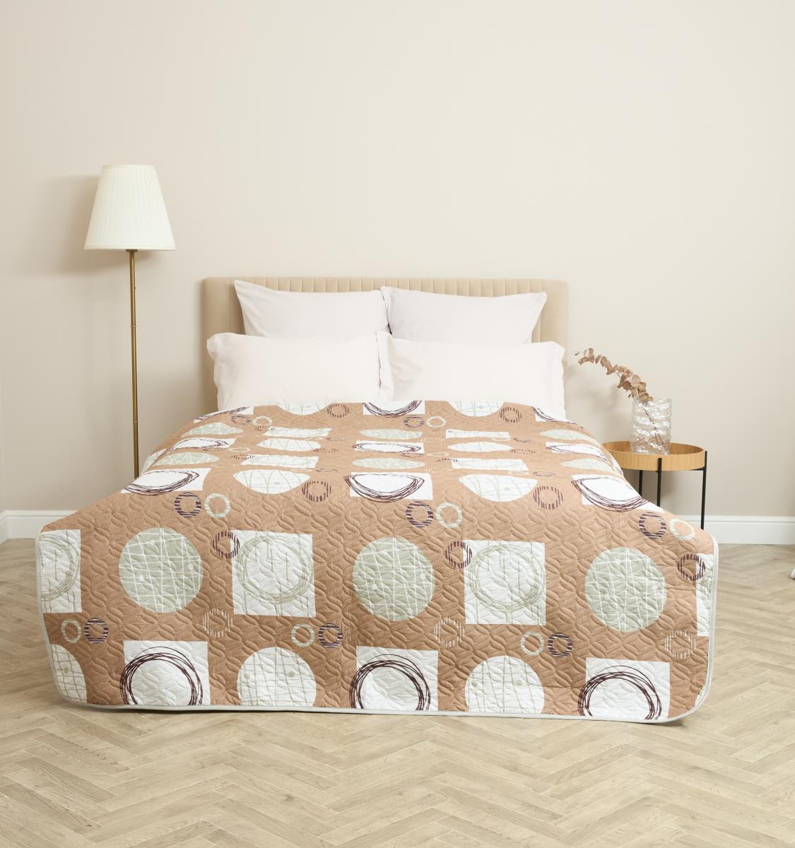 Покрывало однотонное п/э Комфорт Круги - 0