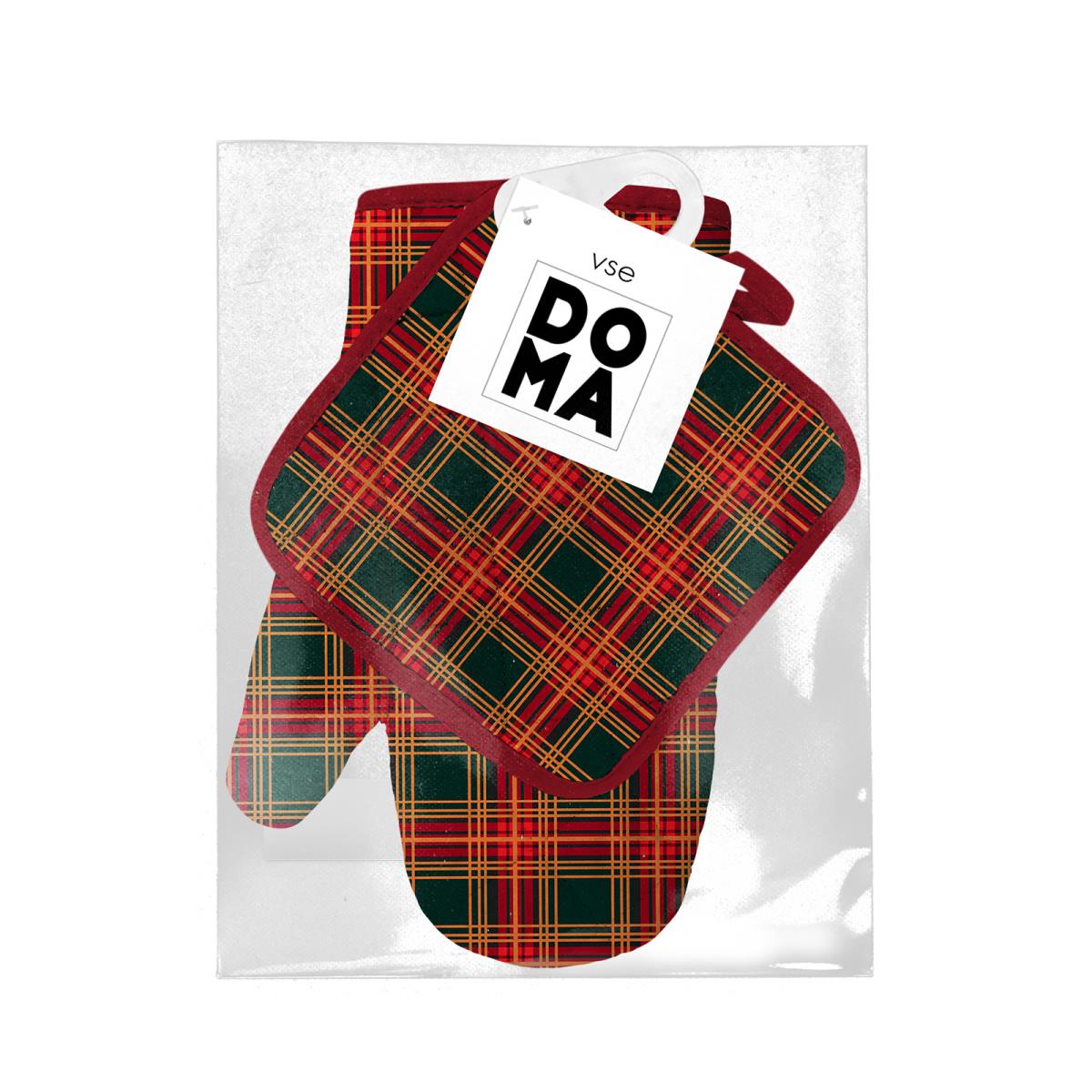 Набор из рогожки прихватка, рукавица Vse DOMA рис.60210-1 ИЗУМРУДНАЯ СКАЗКА - 0