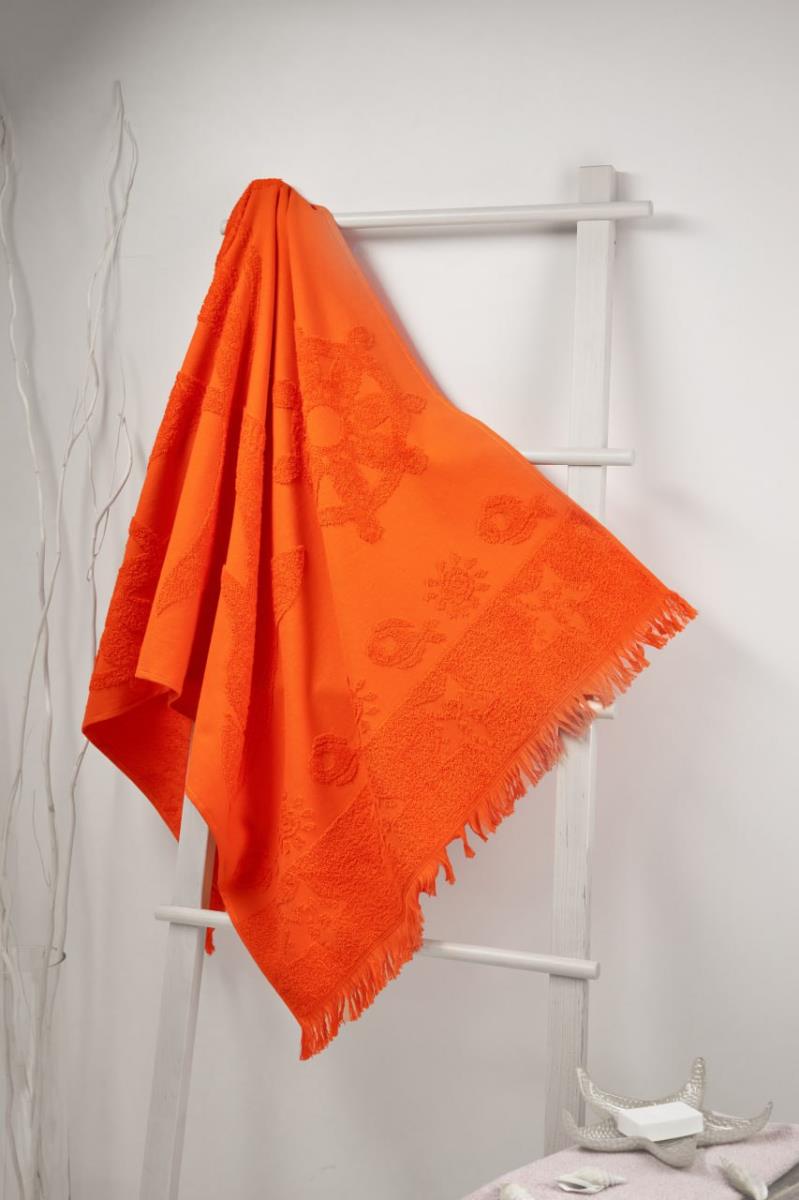 Полотенце махровое Fine Line рыбки оранжевый - 0