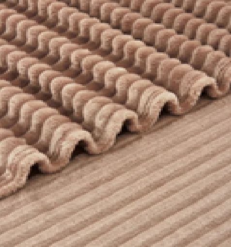 Плед велсофт ST-254 Волна Home Jalon бежевый - 0