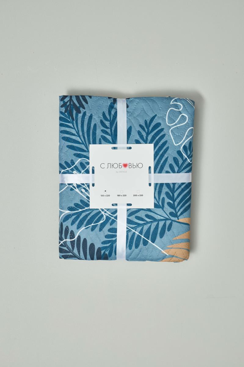 Покрывало двустороннее Комфорт Бирюзовый листок - 3