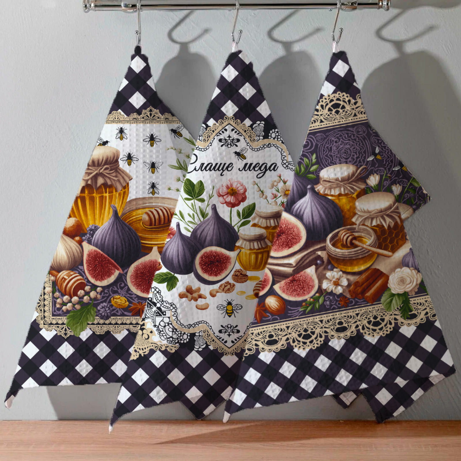 Рогожка 150 см наб рис.29457-1 Слаще меда - 3