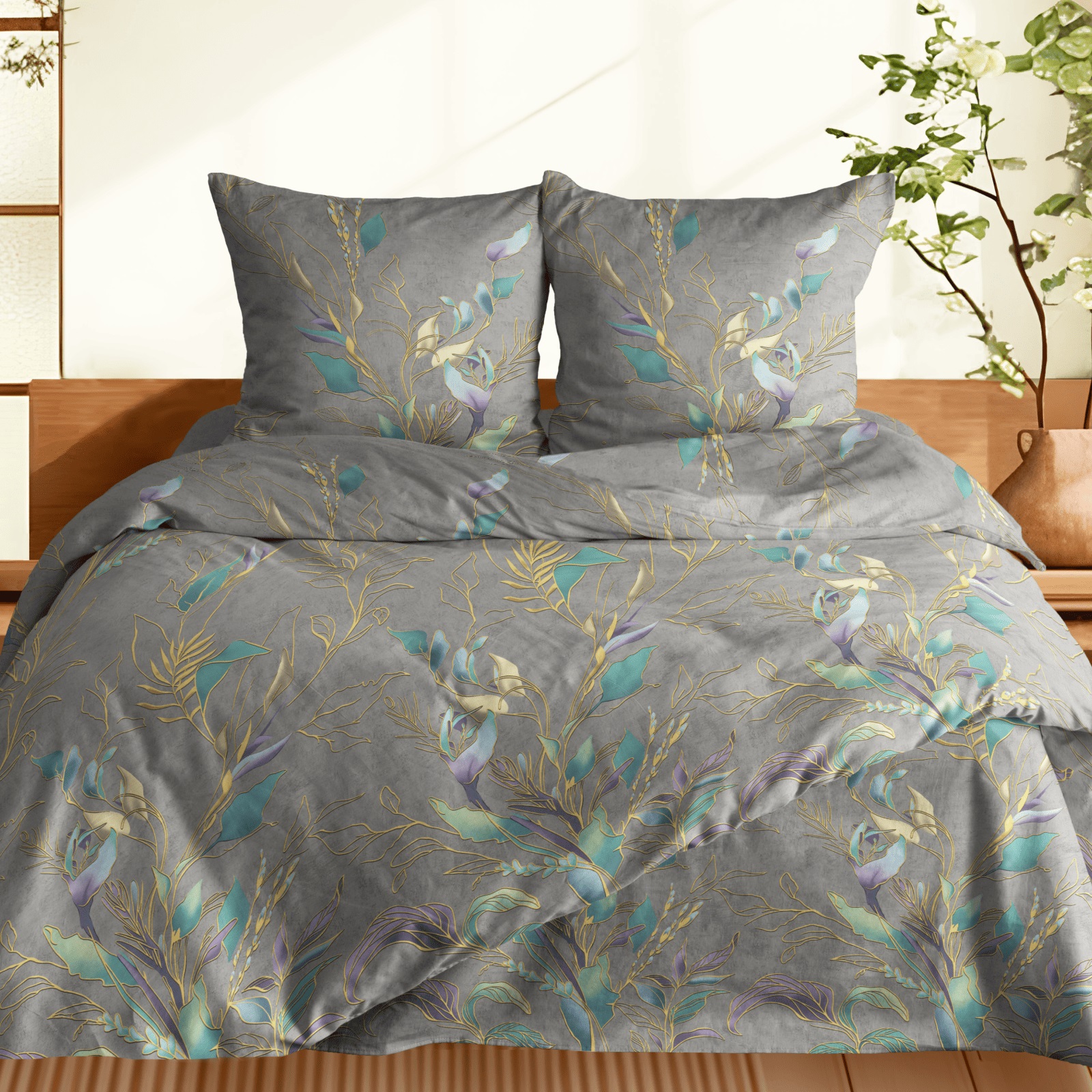 КПБ перкаль Fine Line рис.60311-1 Идиллия - 0