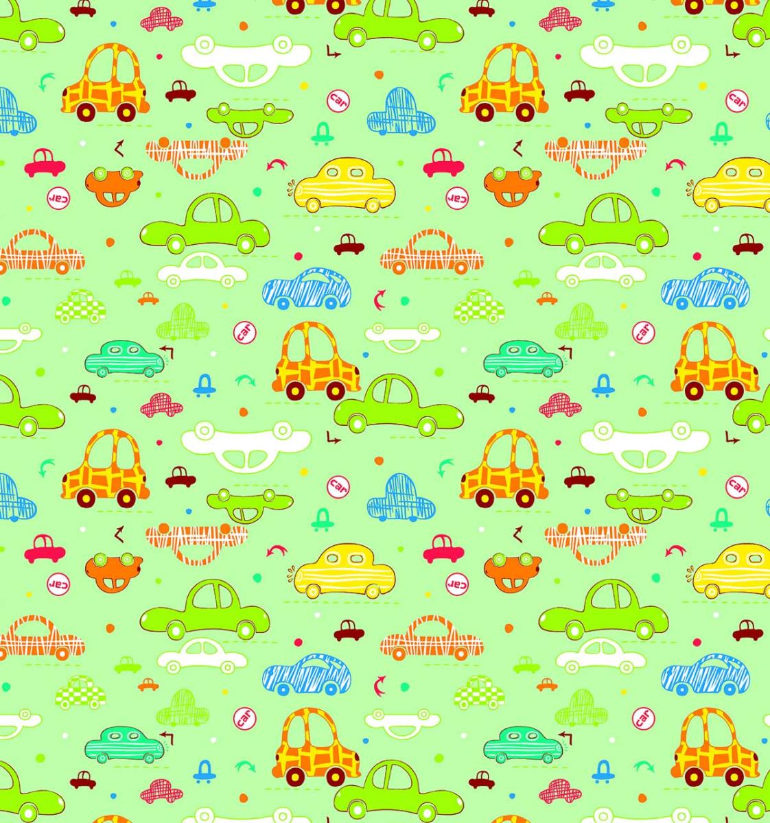 Ситец 95 см наб рис.5583-5 Веселые машинки - 0