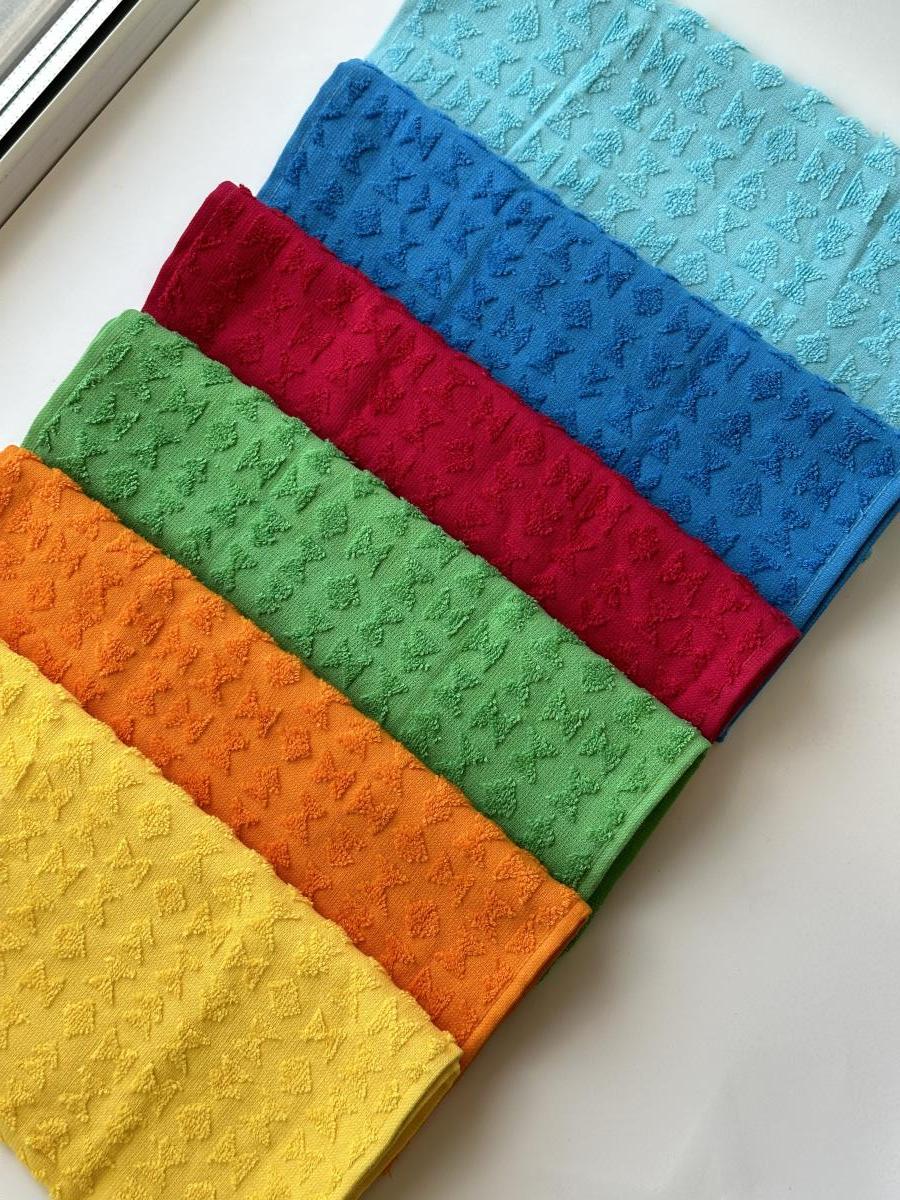 Комплект махровых полотенец Fine Line Звезды голубой на хангере - 1