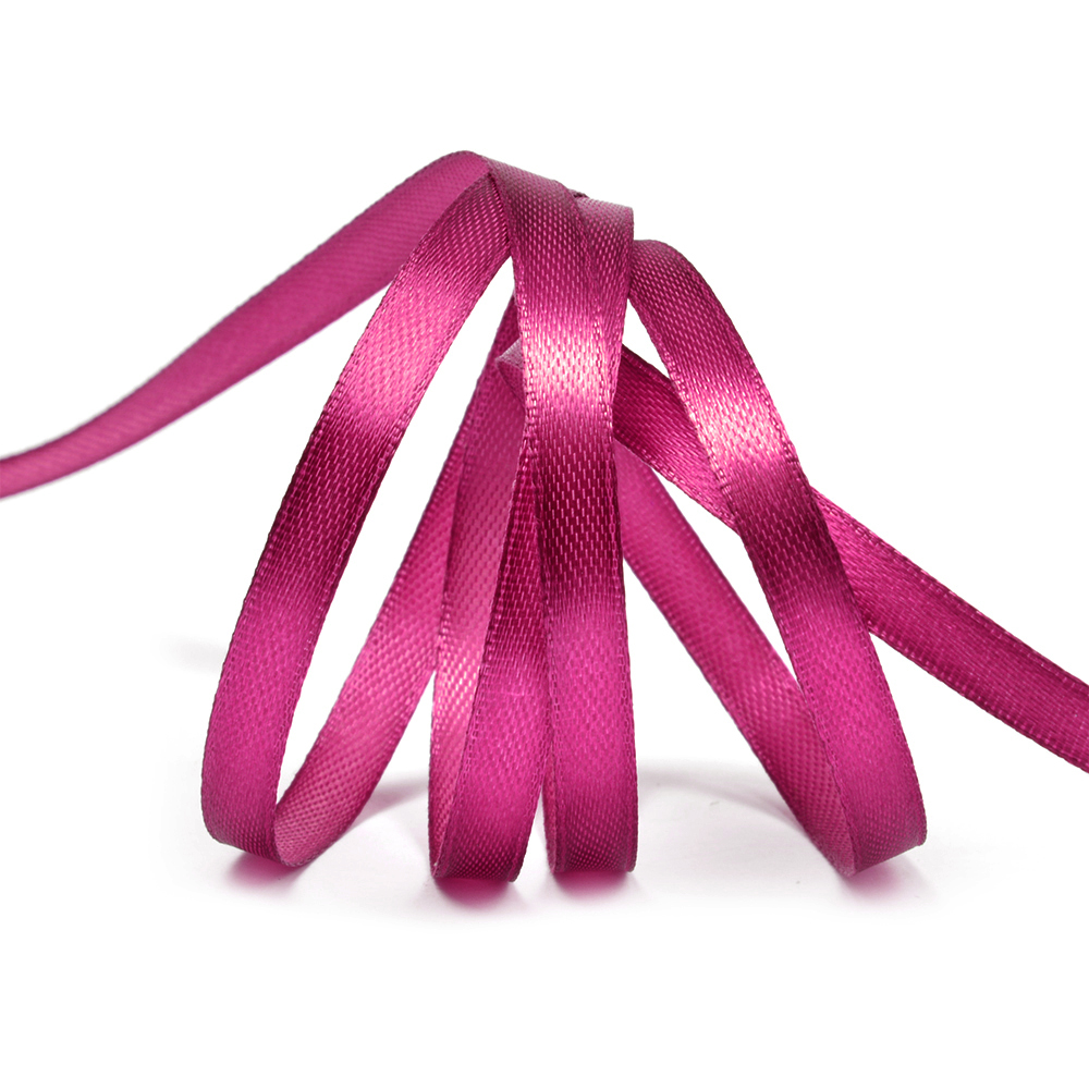Лента атласная 6мм Magic4Hobby 3083 фуксия (22,5м) - 0