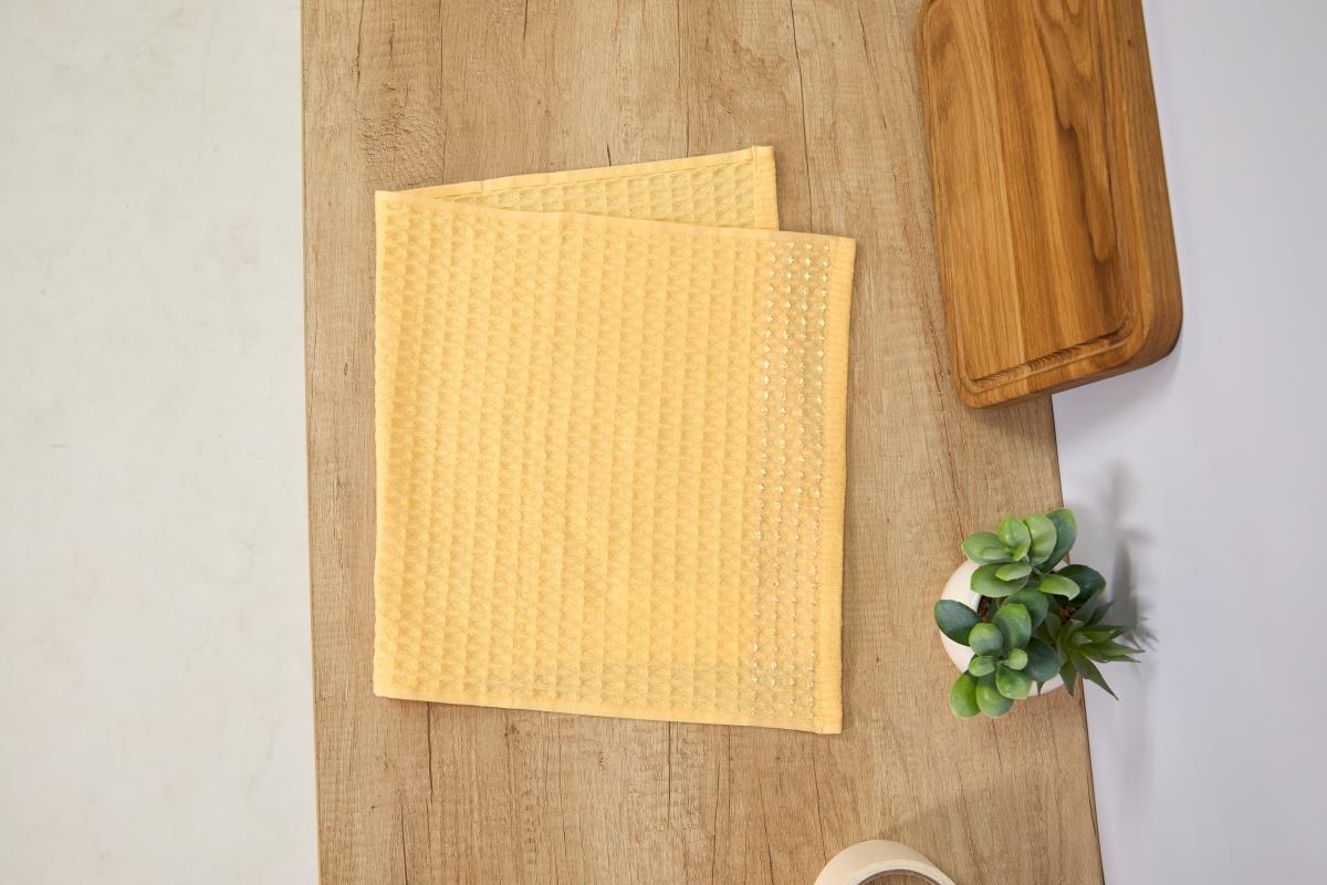 Полотенце вафельное Gala звезды желтый - 0