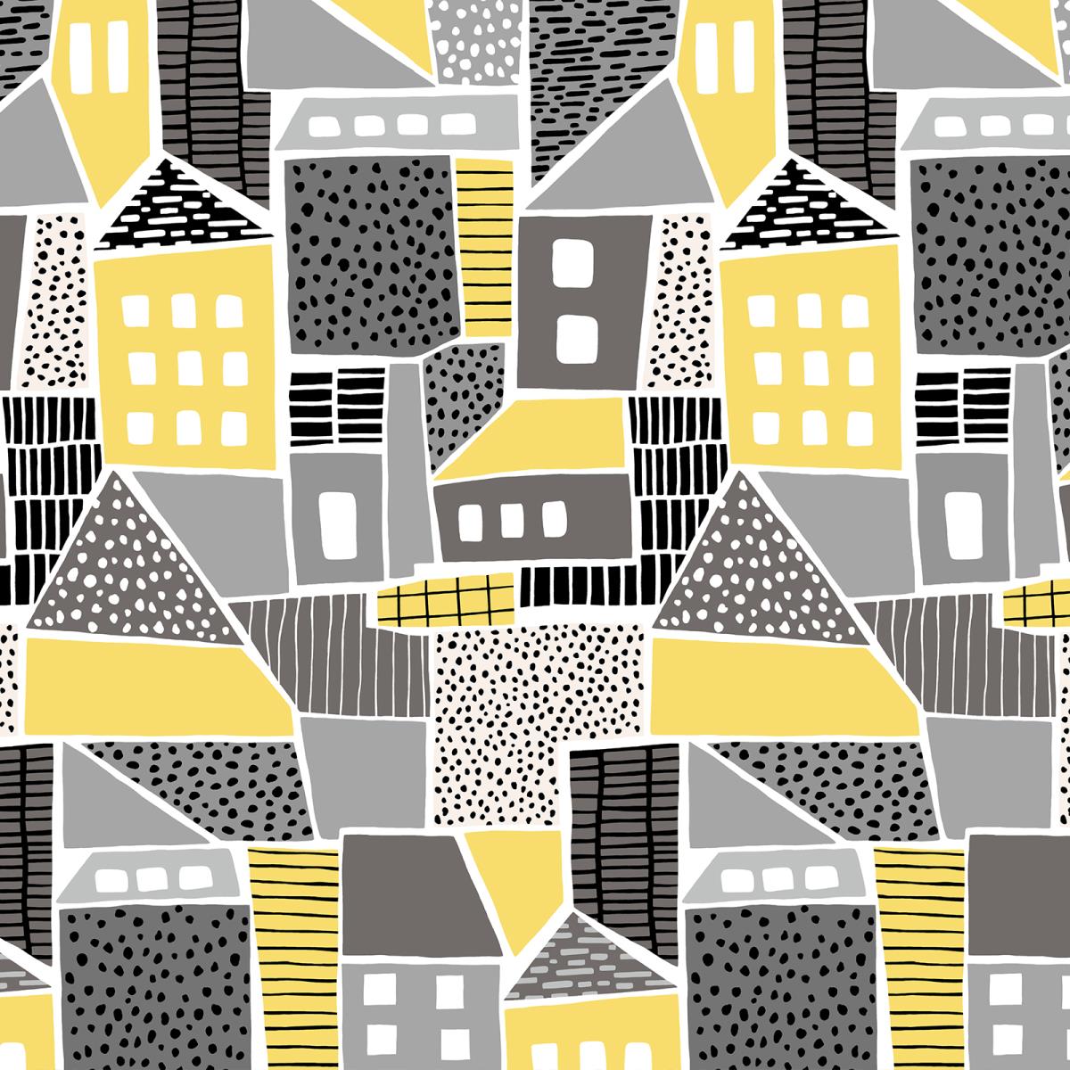 Поплин 220 см наб рис.50310-2 Наоми желтый - 1