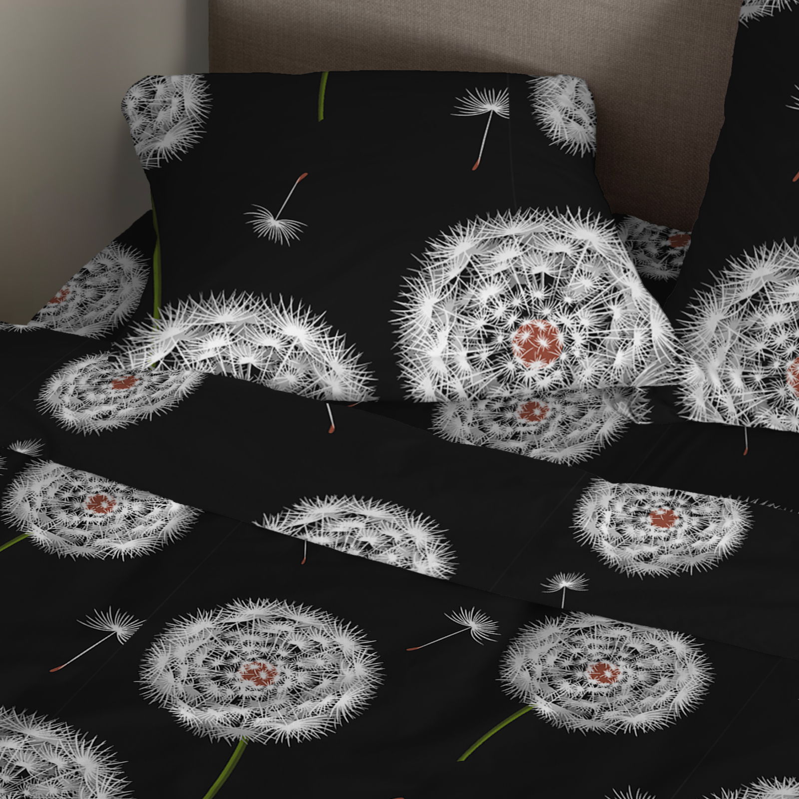 Перкаль 220 см наб рис.72251-1 Одуванчики - 3