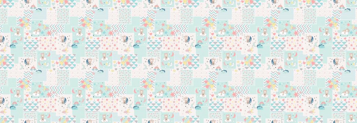 Ситец 95 см наб рис.29023-6 Мишки в облаках - 0