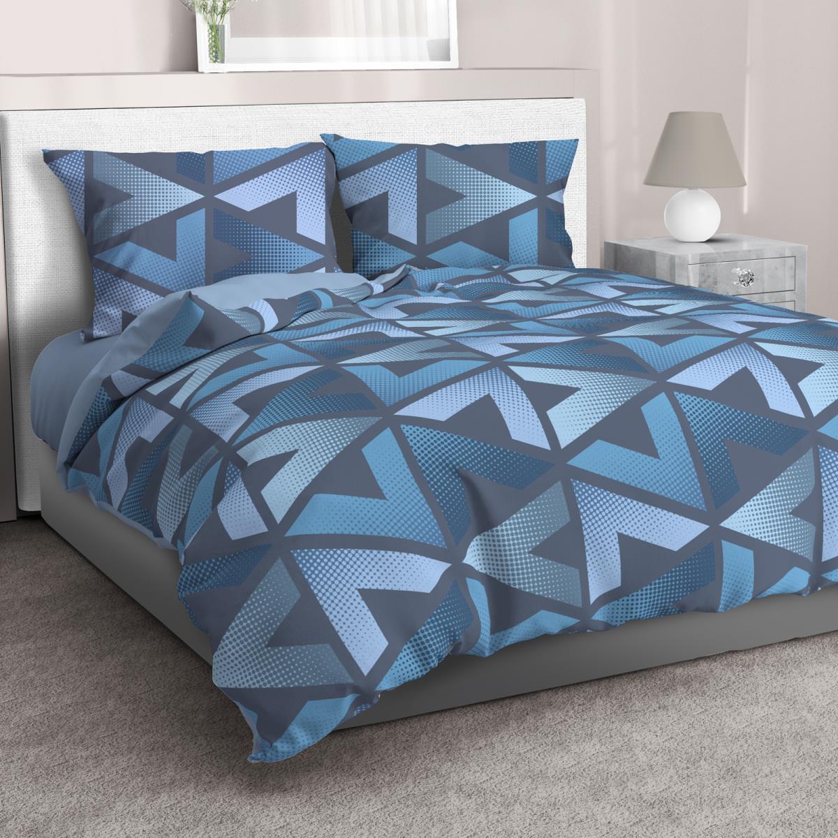 Бязь Премиум 220 см наб рис.50407-1 Феликс, синий - 0