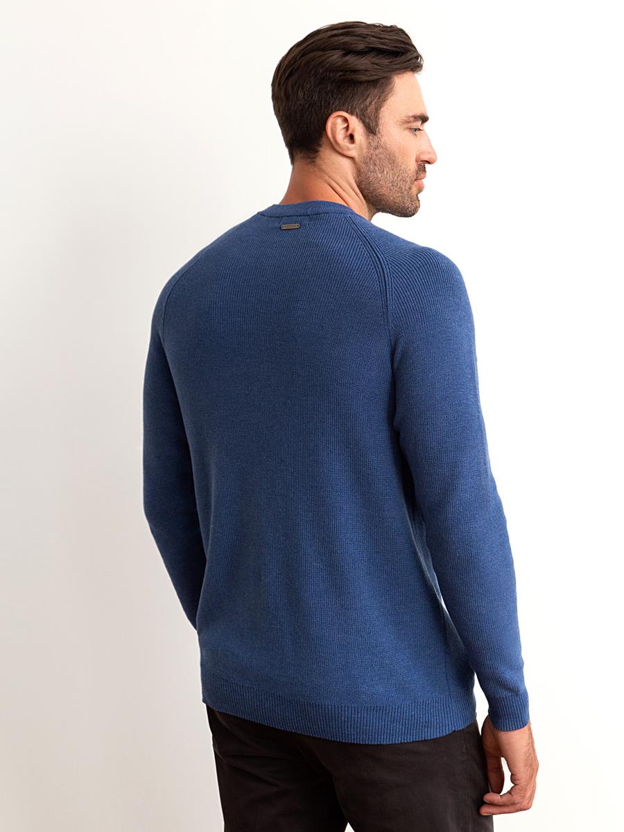 Джемпер муж BeGood AW23MK266A синий меланж - 1
