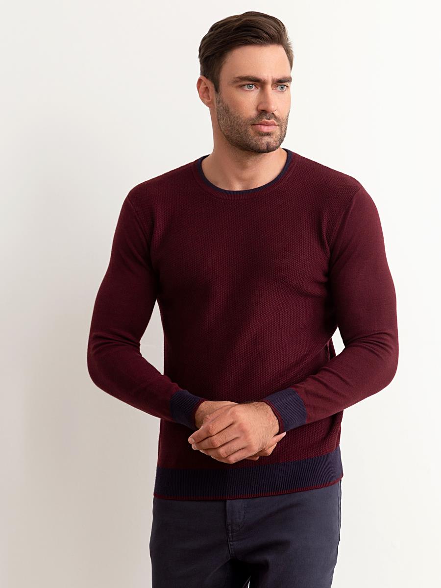 Джемпер муж BeGood AW23MK272 бургунди - 0