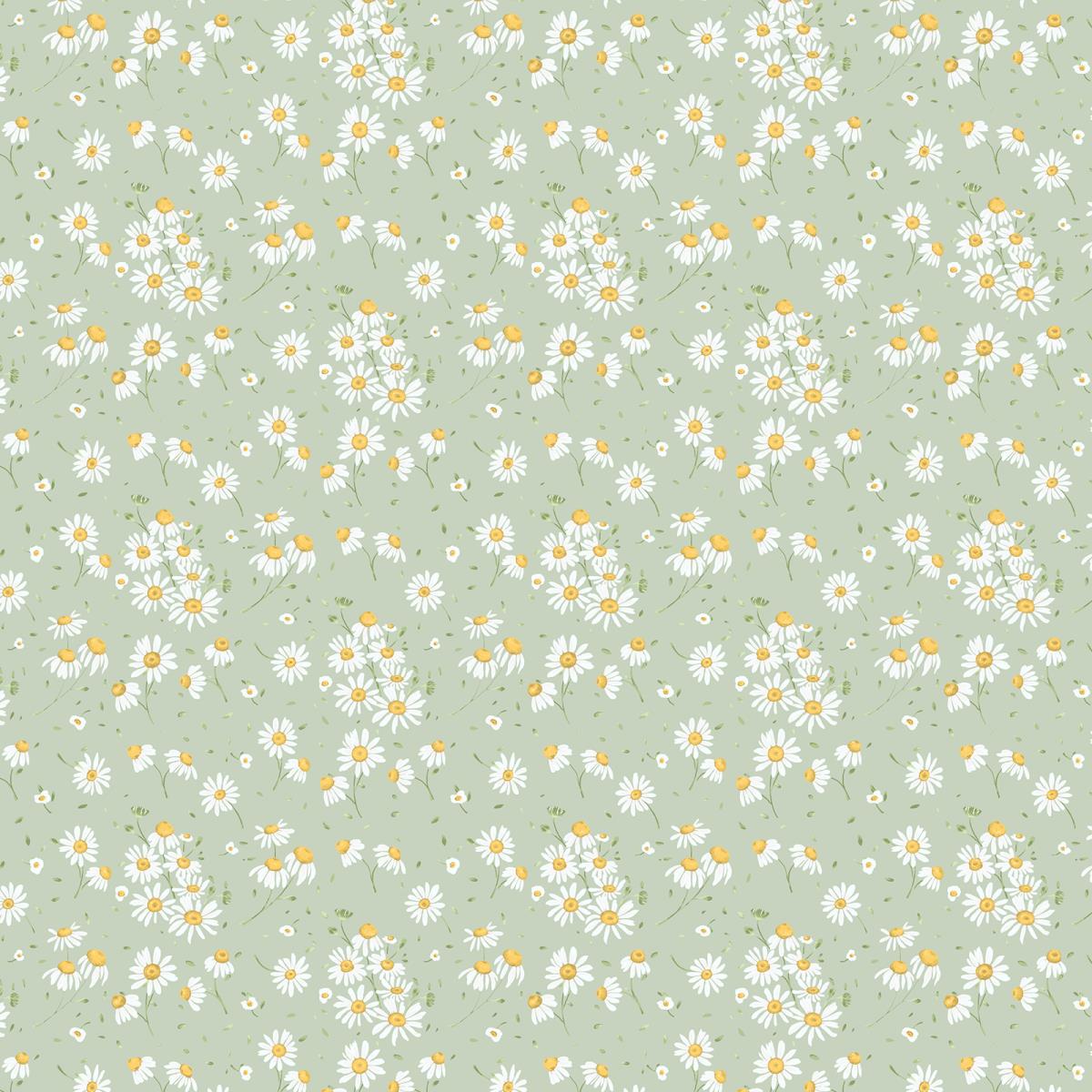 Перкаль 220 см наб рис.50257-5 Милора зеленый - 1