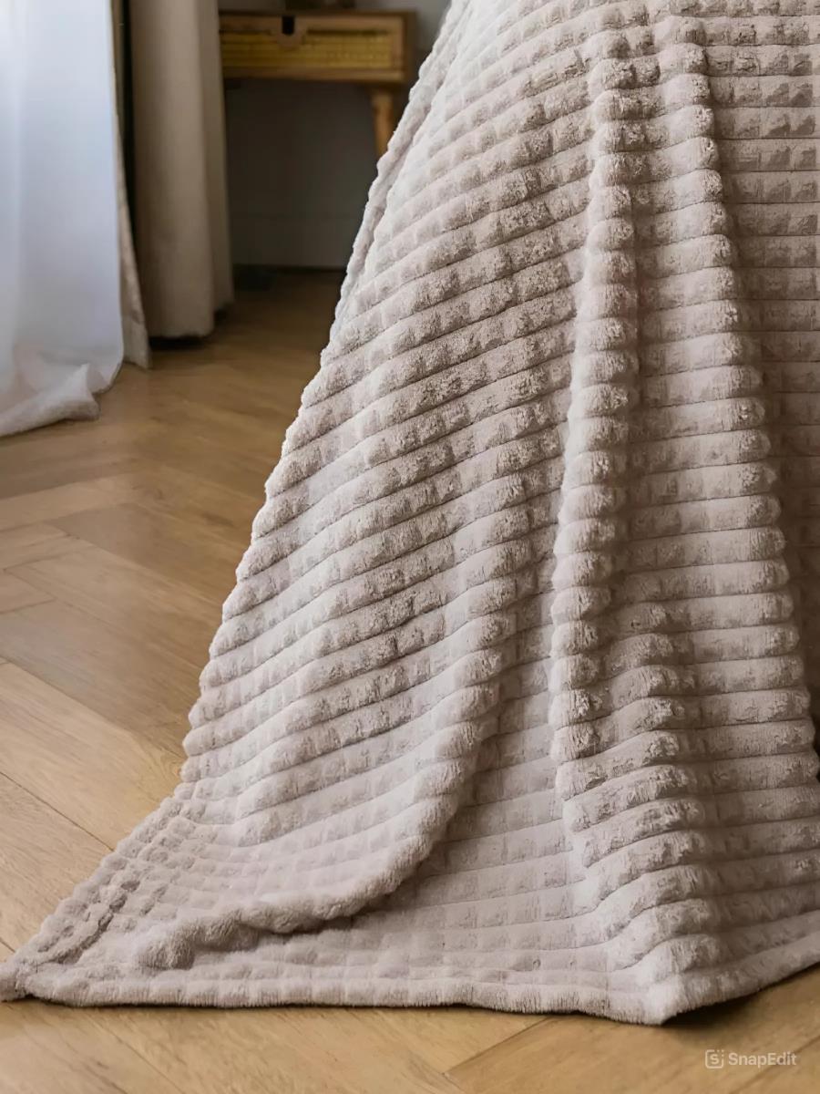 Плед велсофт Евро Светло-коричневый - 1