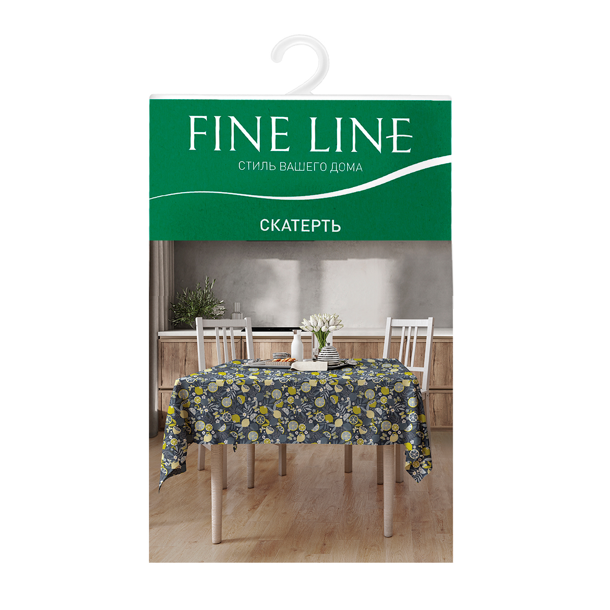 Скатерть рогожка Fine Line рис.62073-1 Мохито - 1