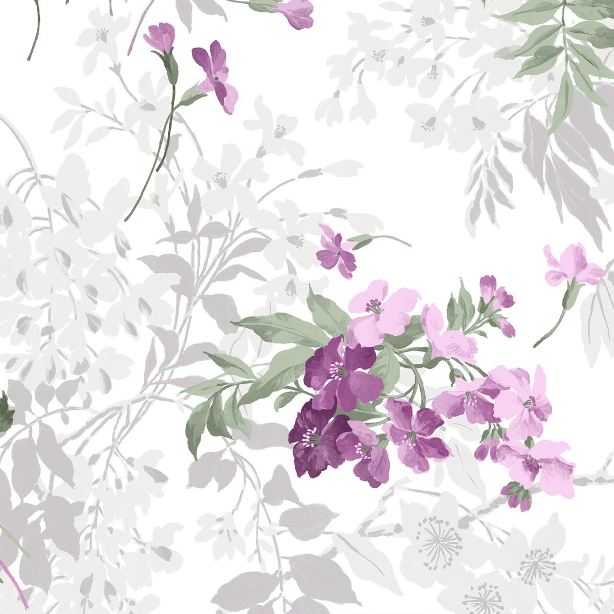 Бязь Премиум 220 см наб рис.40118-1 Кассана сиреневый (комп 969730) - 1