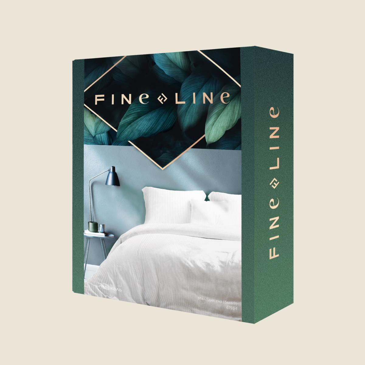 КПБ перкаль Fine Line рис.6793-1 Мелодия сна (белый) - 3