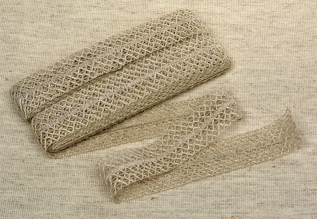 Тесьма вязаная 31мм. арт.60034 цв.льняной (10м) - 0