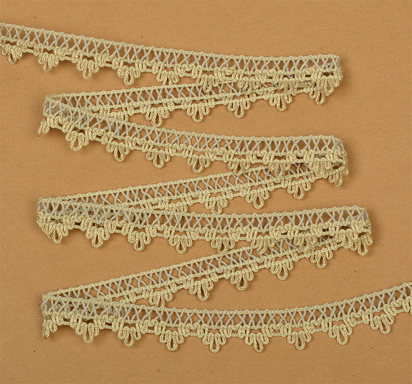 Тесьма вязаная 14мм арт.6311 цв.льняной (10м) - 0