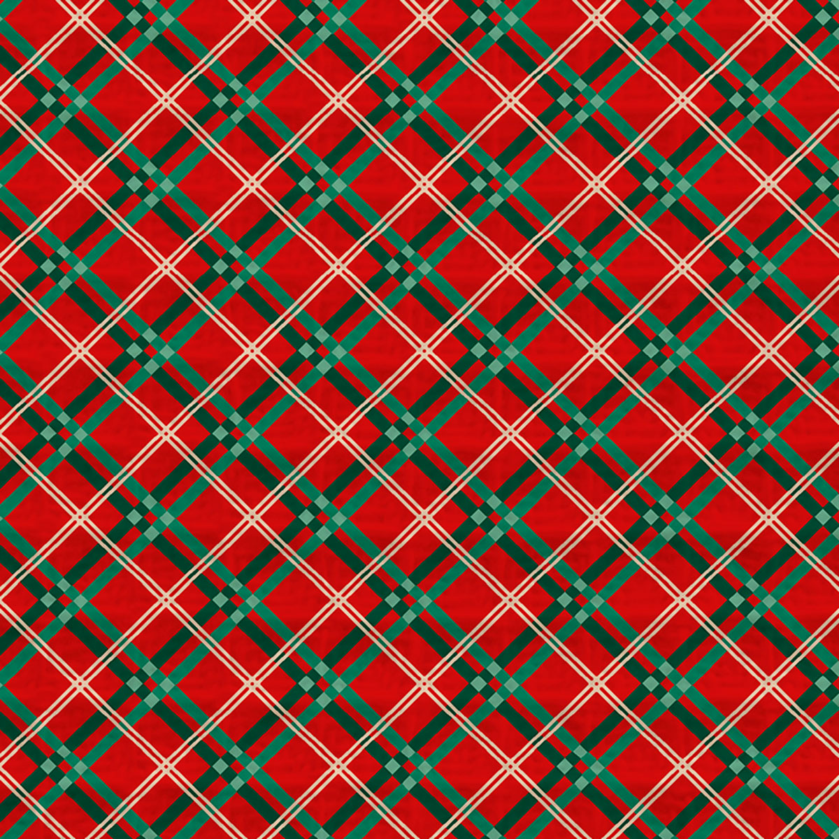 Комплект вафельных полотенец Fine Line рис.62037-1 Шотландка - 1