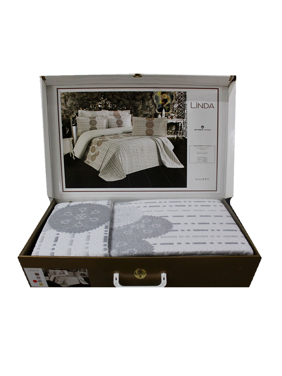 Покрывало EFOR гобеленовое двустороннее LINDA серый ЭфХ - 0