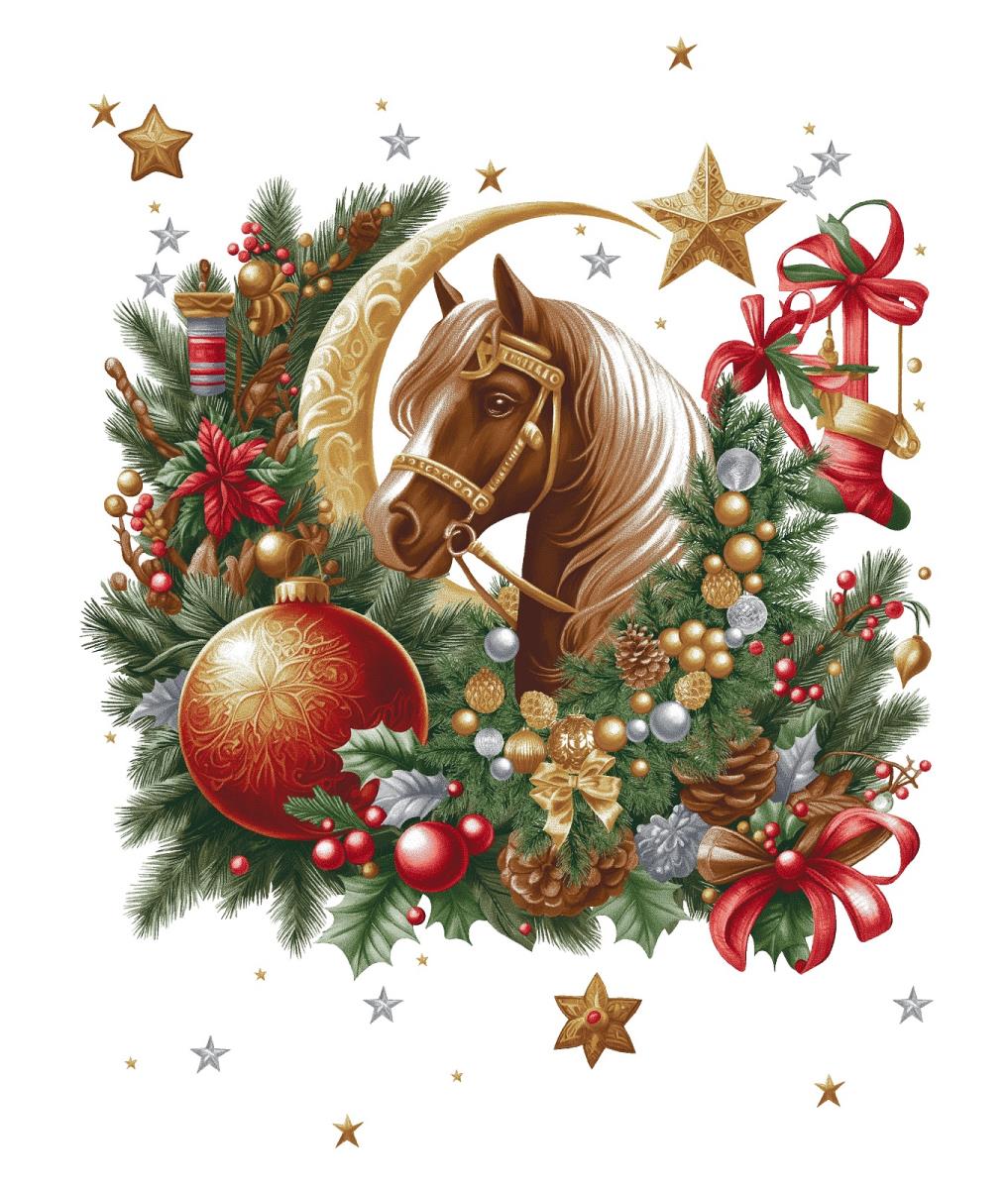 Полотно вафельное 50 см наб рис.29401-1 Новогодняя удача - 1