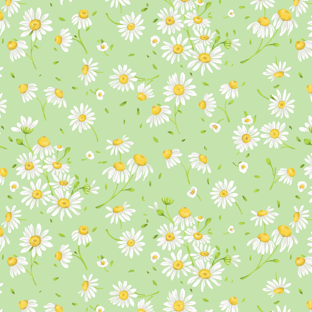 Перкаль 150 см наб рис.64053-1 Милора зеленый - 0