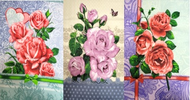 Полотенце вафельное Розы 46х60 ДНСТ - 0