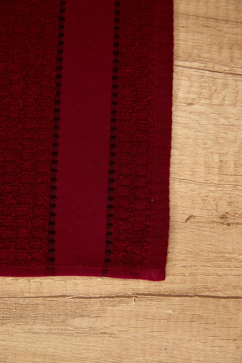 Полотенце махровое Gala стежка бордовый - 0