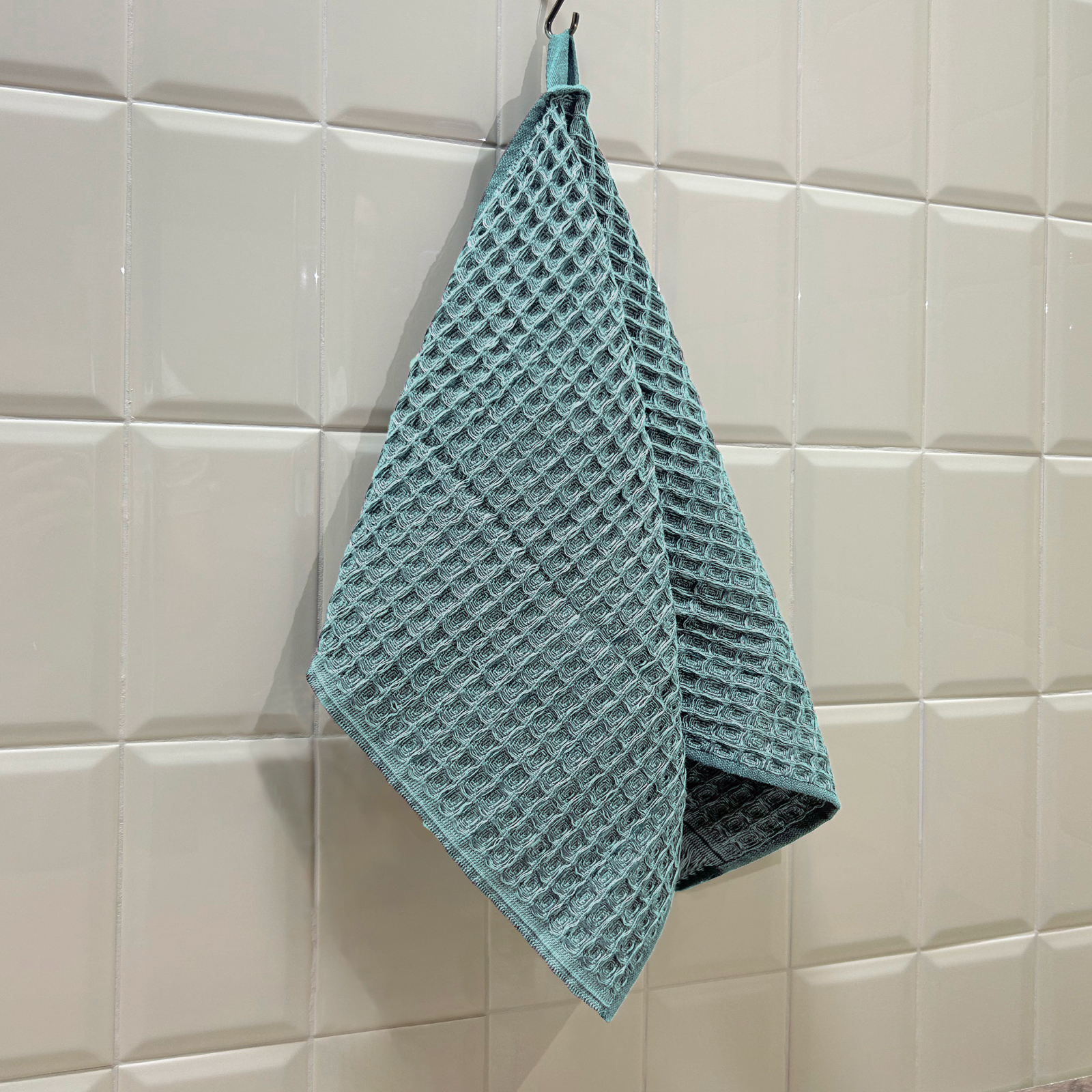 Полотенце вафельное MINERALIE FINE LINE, коллекция ELTON, бирюзовый - 0