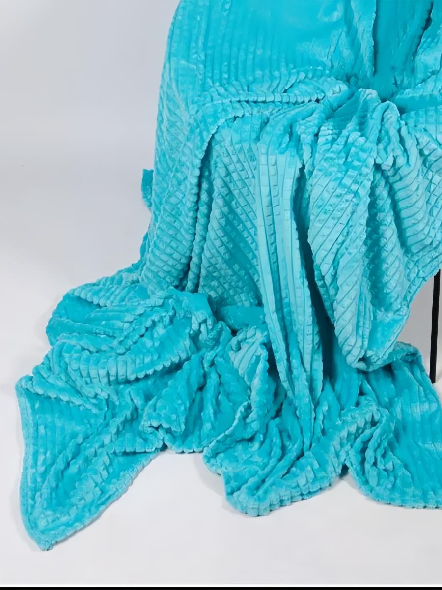 Плед велсофт Евро Бирюзовый - 0