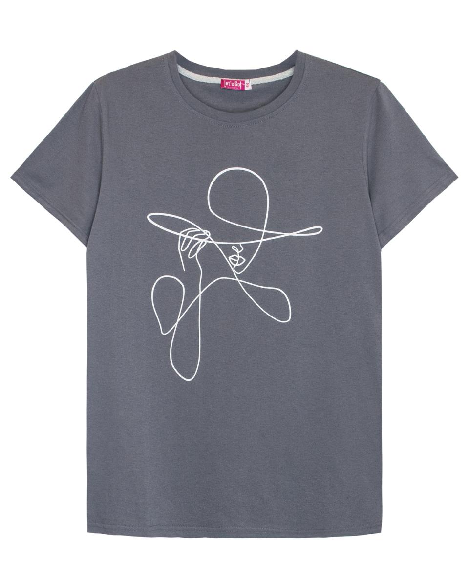 Футболка жен. серый ПМТ 53320 - 0