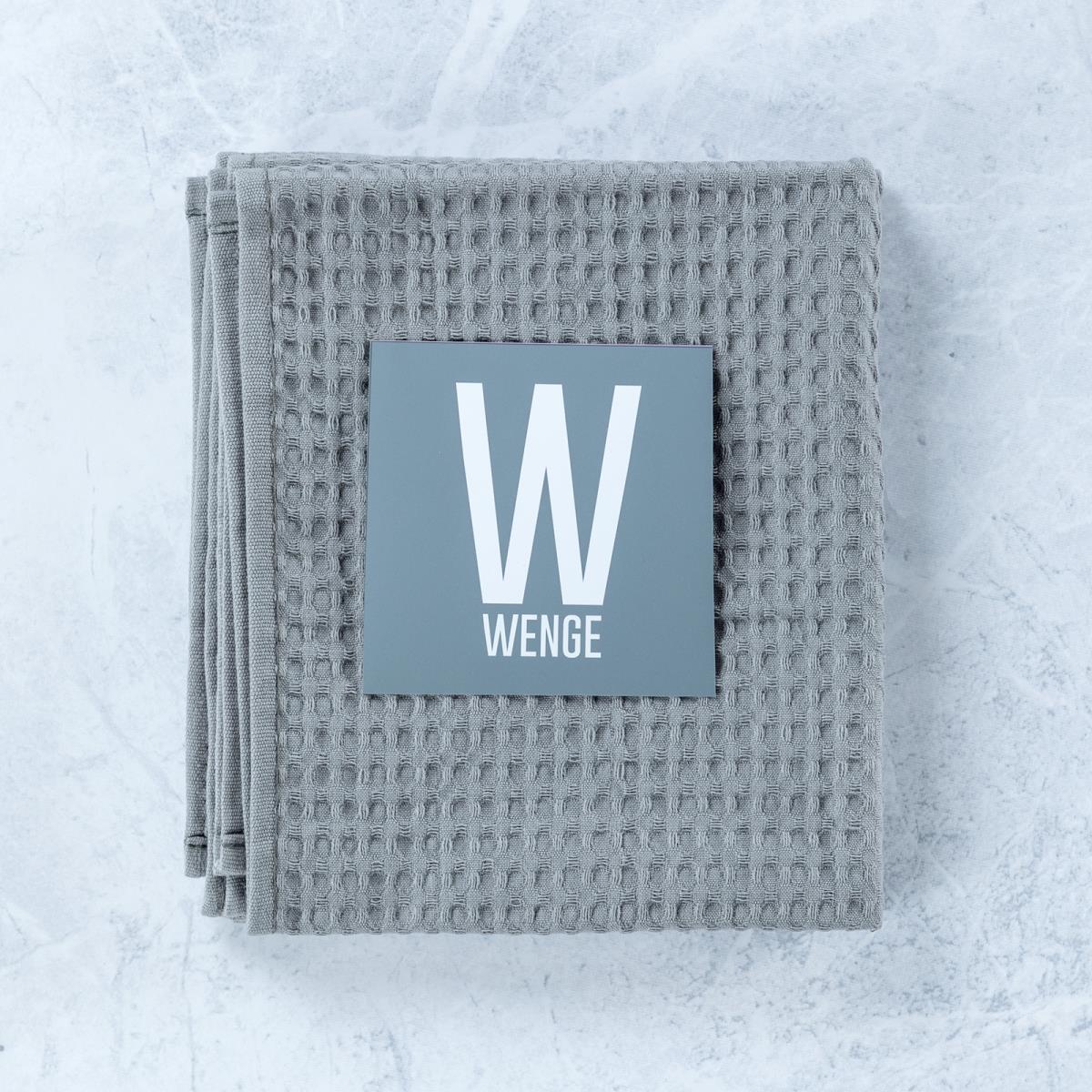 Комплект вафельных полотенец WENGE серый - 2