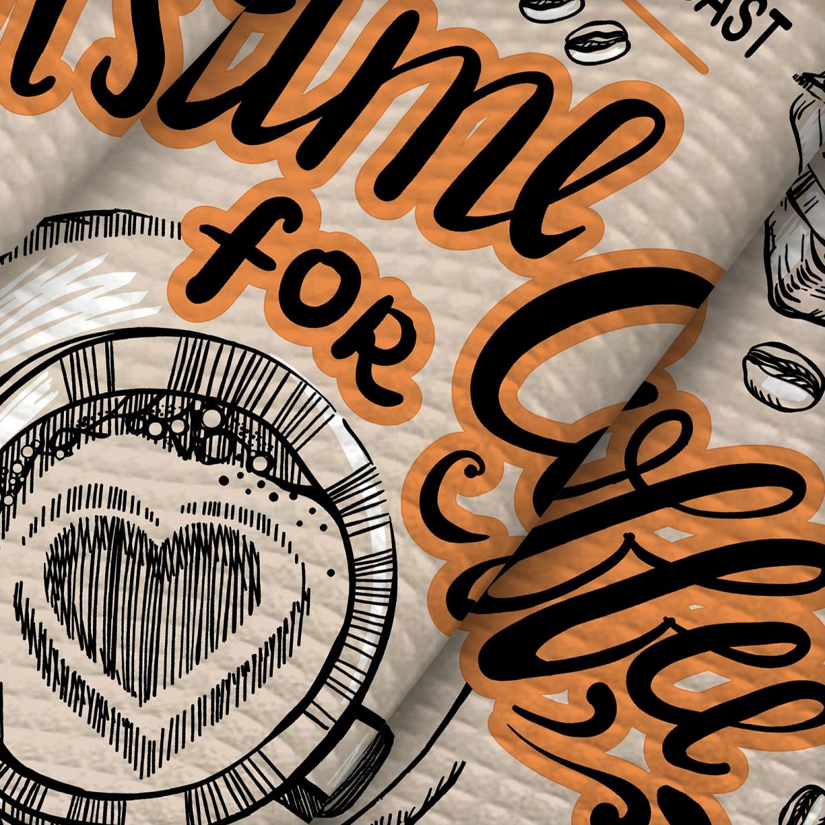 Полотно вафельное 50 см наб рис.62001-1 Time coffee - 1