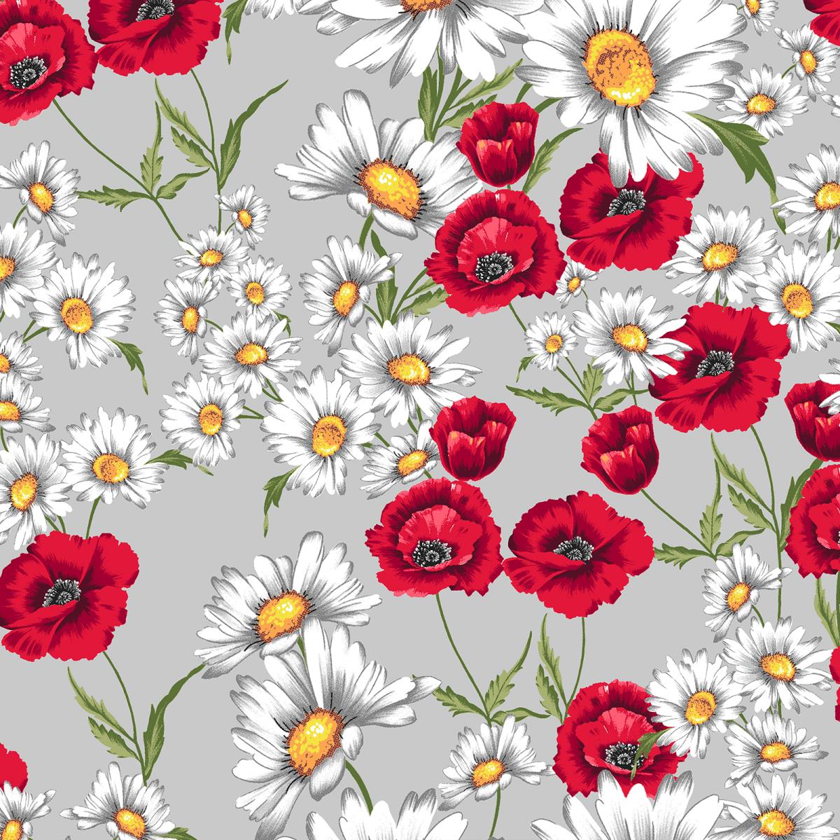 Бязь Премиум 220 см наб рис.50330-2 Эйрис серый (комп 974701) - 1