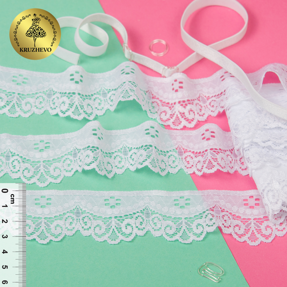 Кружево эластичное 25-35мм  в ассортименте - 0