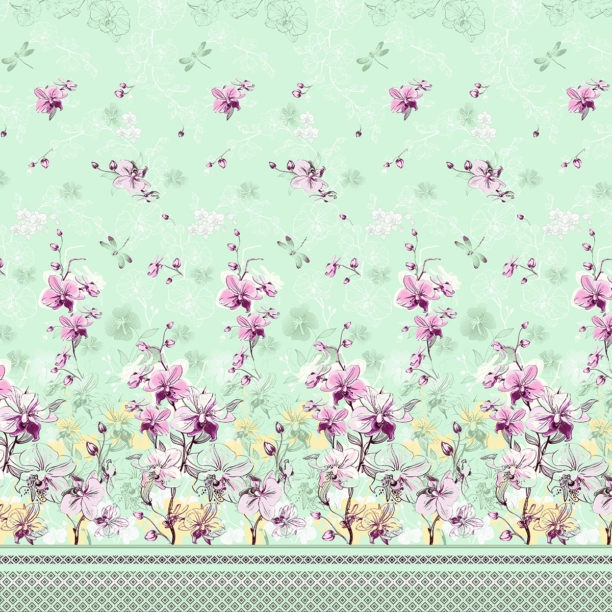 Бязь наб 220 см Премиум рис.6258-2 гр - 1