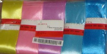 Набор атласных лент 35мм ассорти SET-2 пастель (5*6 ярд)