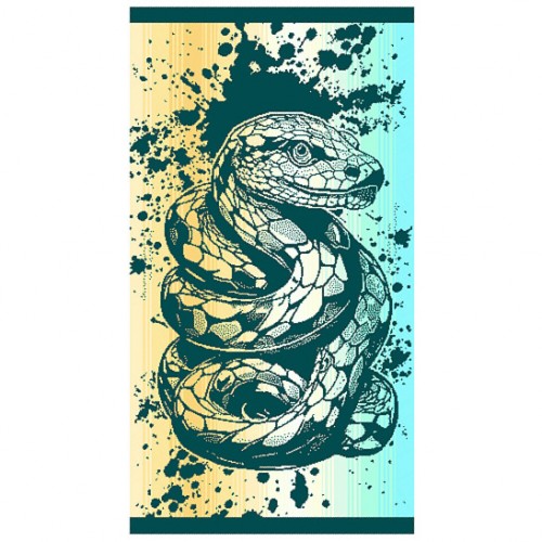 Полотенце махровое пестротканое АВГ С106-ЮА рис. 7618 Анаконда - 0