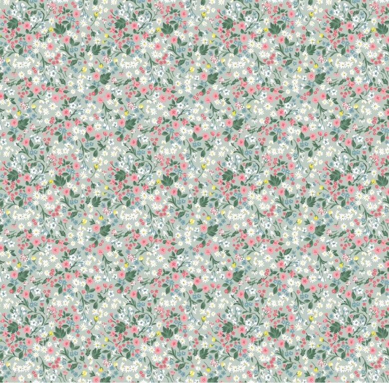 Бязь Комфорт 150 см наб рис.13495-5 Весенний мильфлер - 1