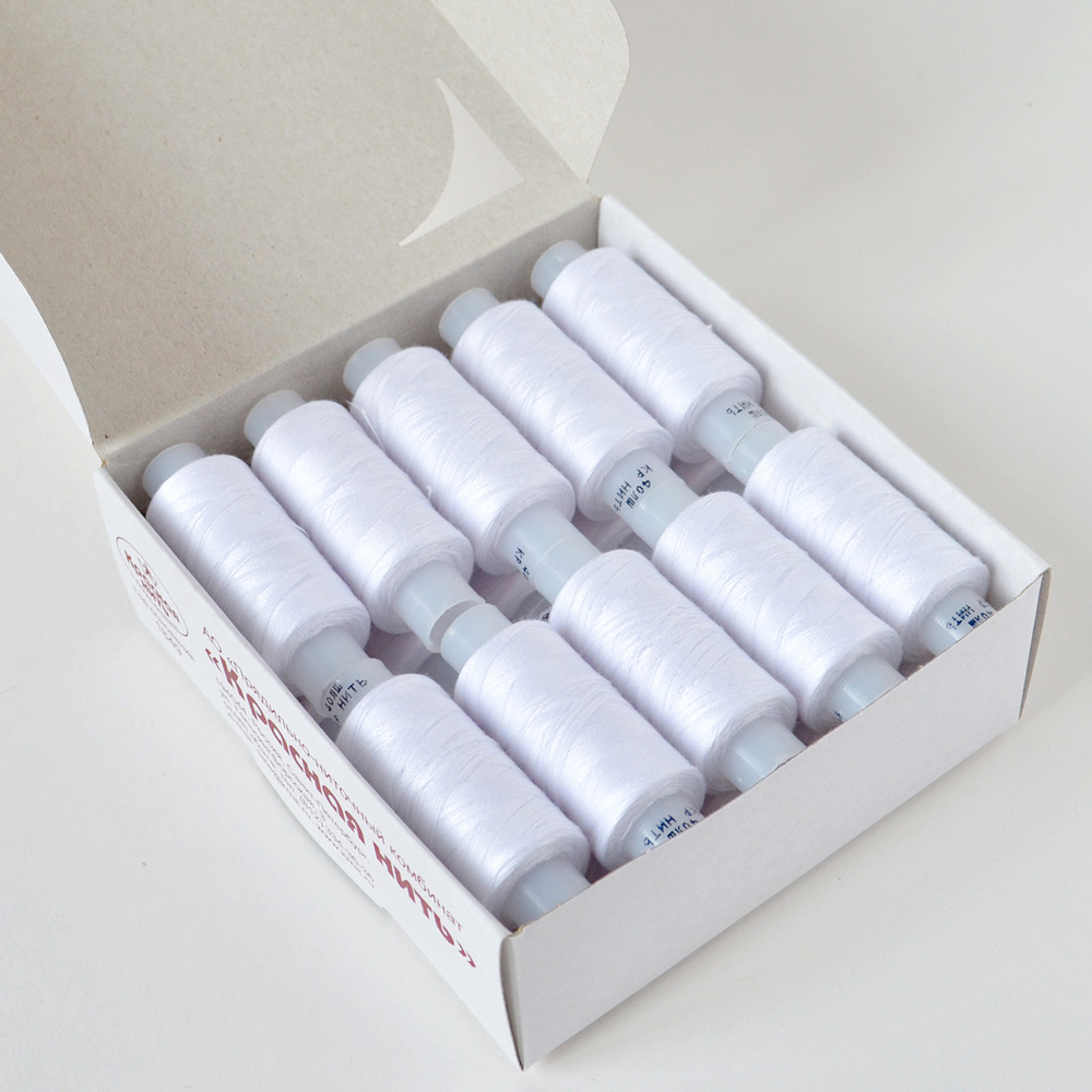 Нитки 45ЛЛ ц. 001 белые 