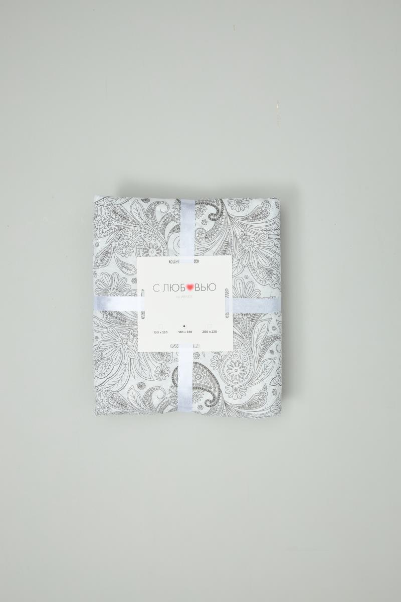 Покрывало двустороннее п/э Комфорт Серые вензеля - 3