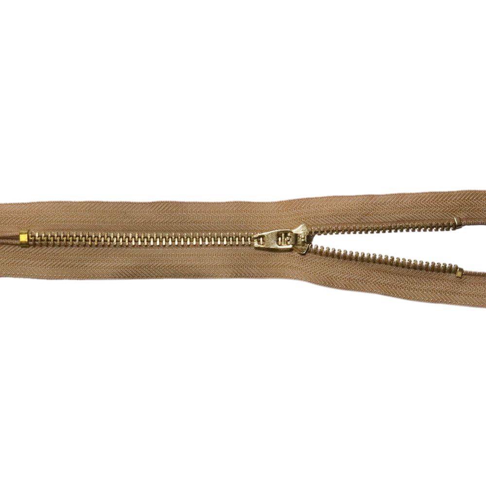 Молния джинсовая ц330 латунь - 0