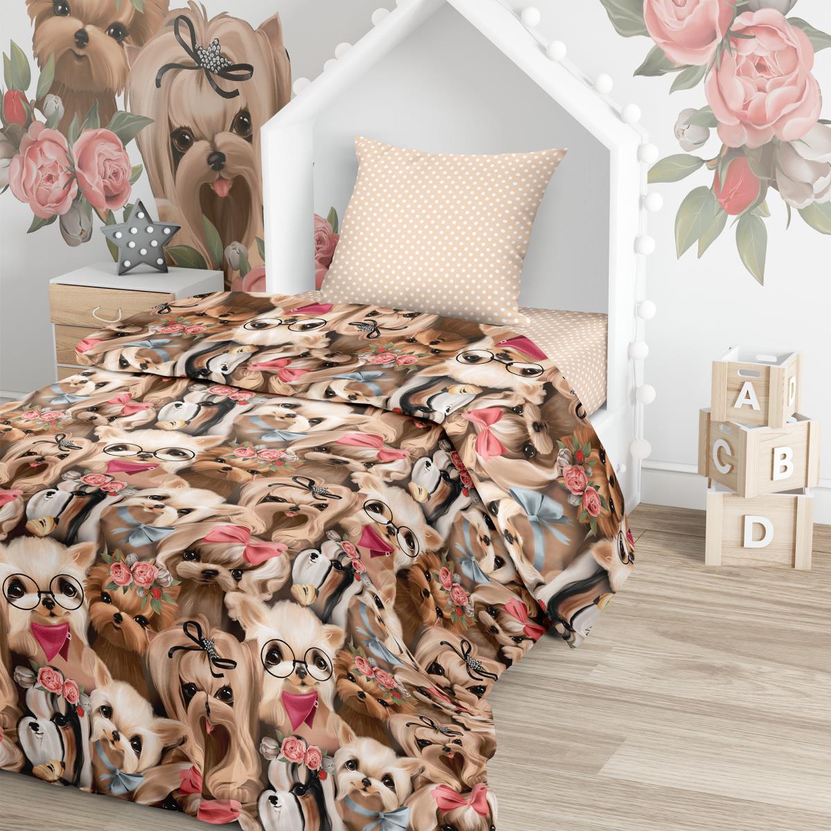 КПБ бязь Juno рис.16375-1/13164-3 Собачки - 0