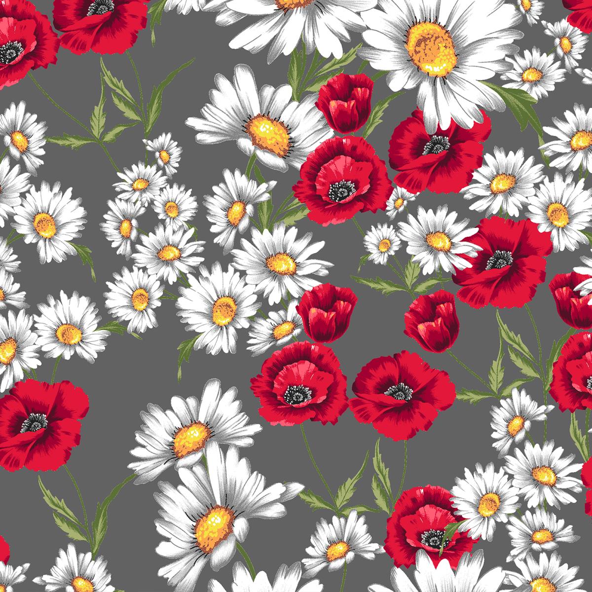 Бязь Премиум 220 см наб рис.50330-1 Эйрис графит (комп 974701) - 1