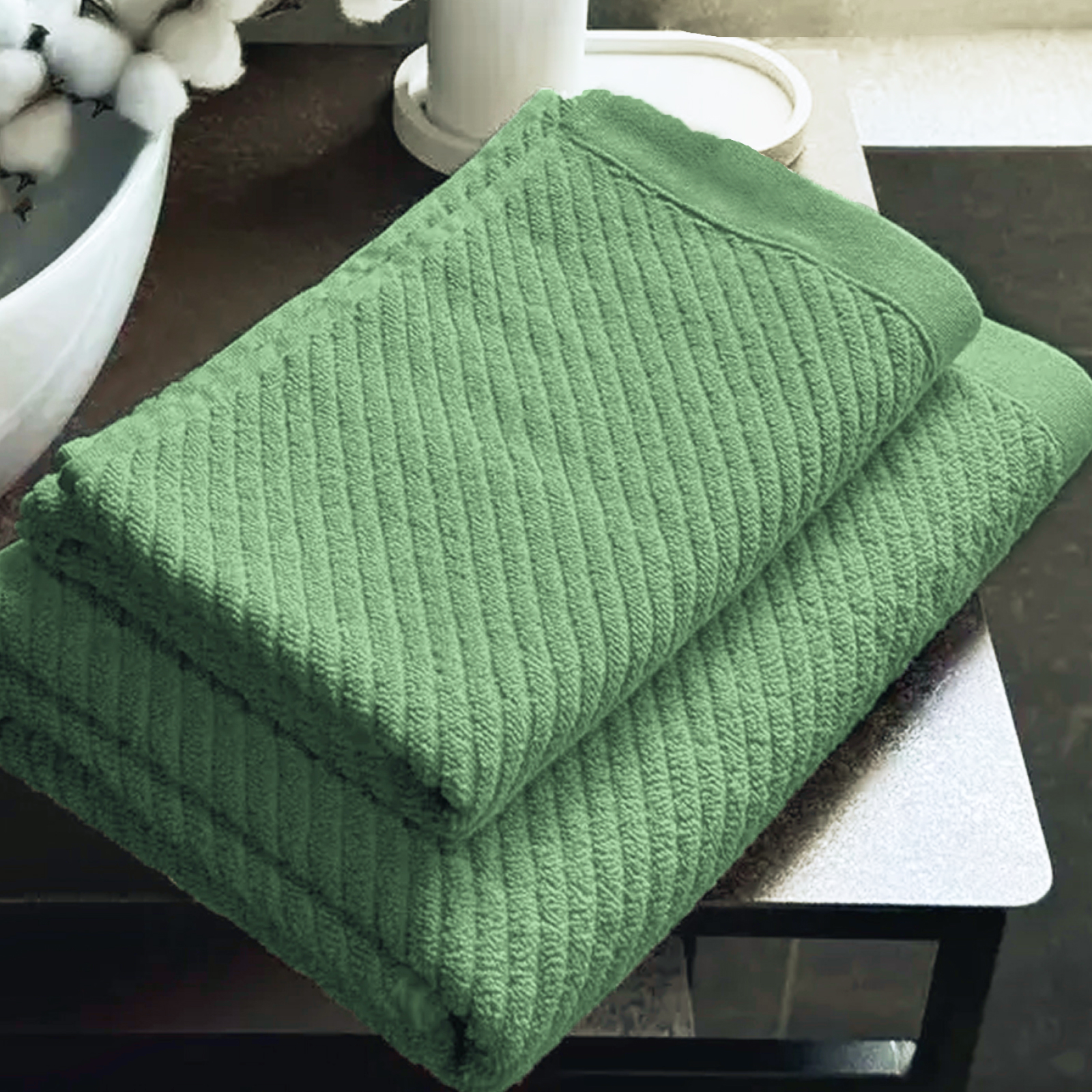 Полотенце махровое Fine Line, коллекция Gamma, травянистый - 0